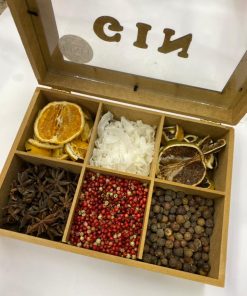 Caixa Com Especiarias Tampa de Vidro Pequena